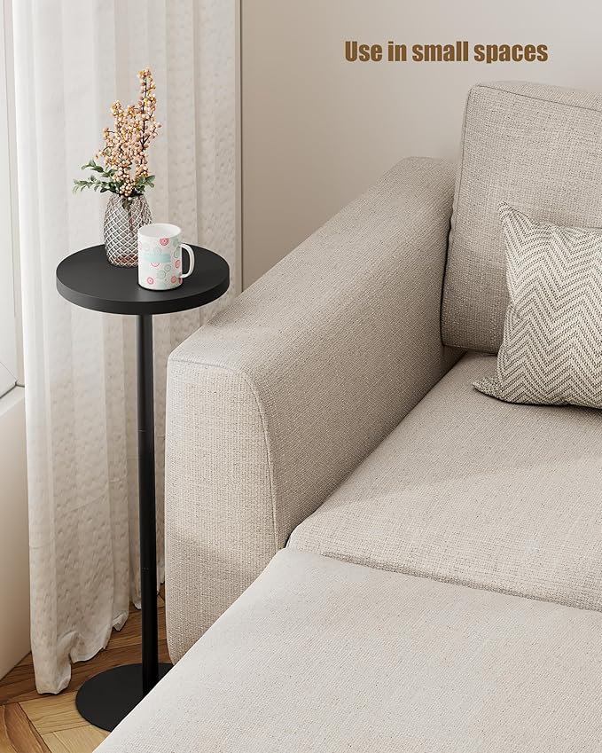 TUTOTAK Tall Round Side Table, Small End Table, Beside Table, Drink Table - Image 9