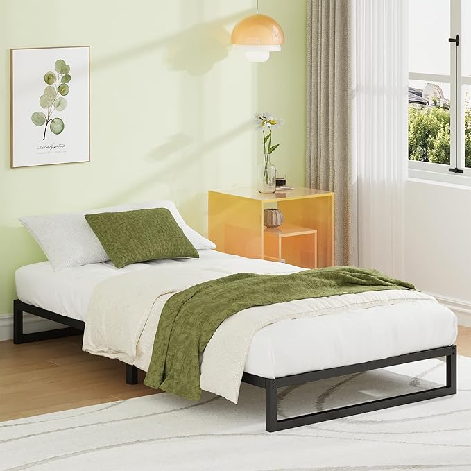 EMODA 7 Inch Twin Bed Frames No Box Spring Needed, Heavy Duty Metal Twin - Image 7