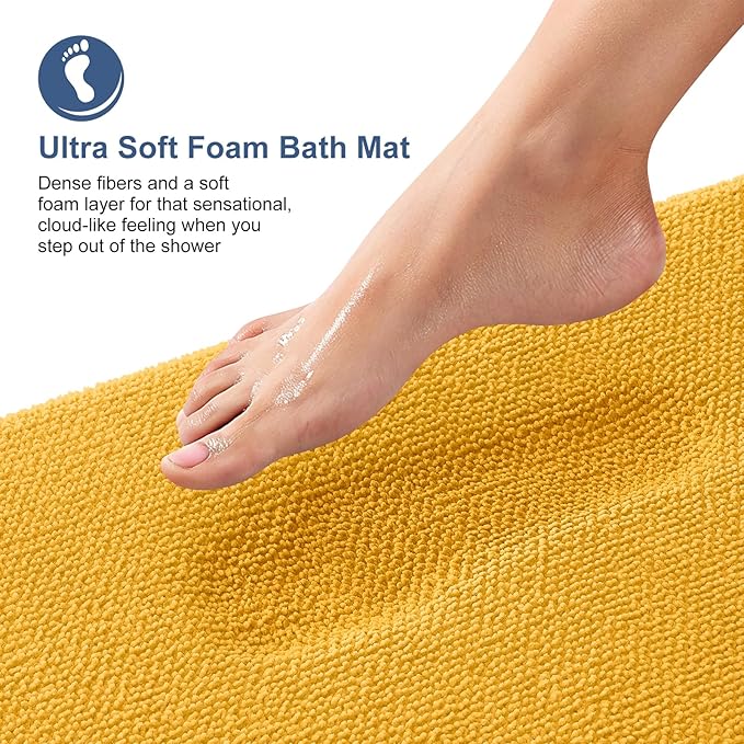 OLANLY Thick Memory Foam Bath Mat Rug 30x20, Extra Soft Absorbent Bathroom Rug - Image 2