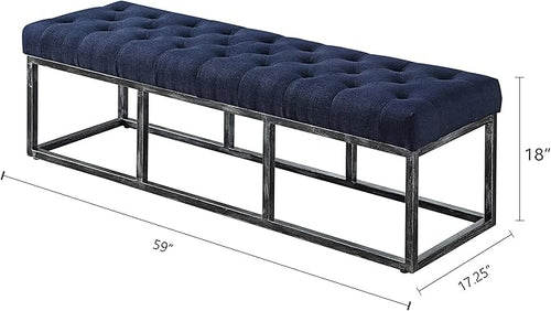 24KF Upholstered Tufted Long Bench Seats - Image 2
