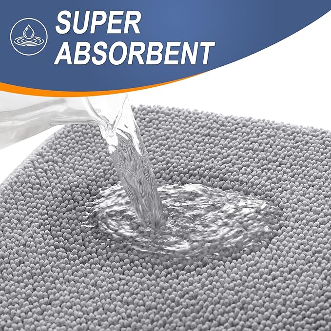 OLANLY Thick Memory Foam Bath Mat Rug 34x21, Extra Soft Absorbent Bathroom Rugs - Image 3