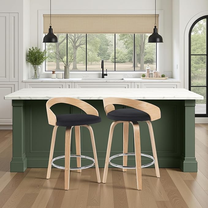 Sonia Modern Swivel Counter Height Bar Stool by ArmenLiving