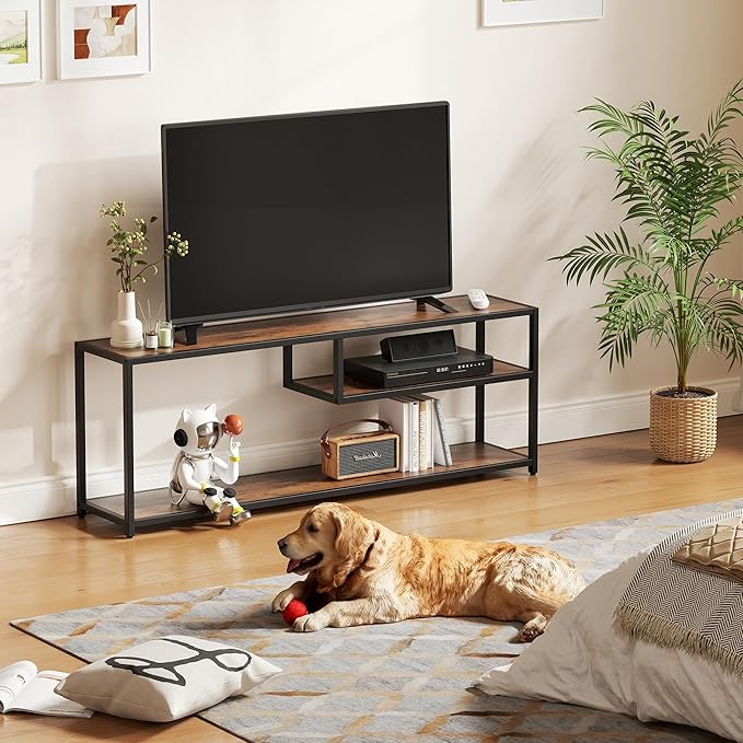TECHMILLY Modern TV Stand for 55" TV, TV Table - Image 9