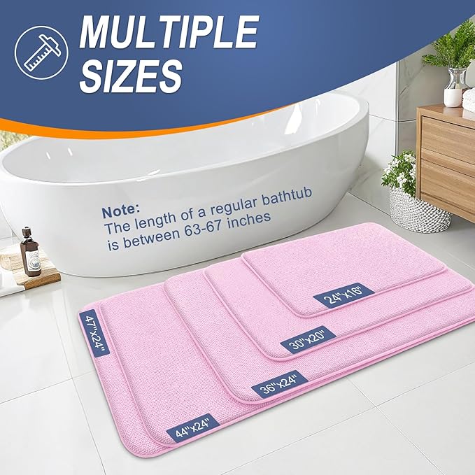 OLANLY Thick Memory Foam Bath Mat Rug 24x16, Extra Soft Absorbent Bathroom Rug - Image 5