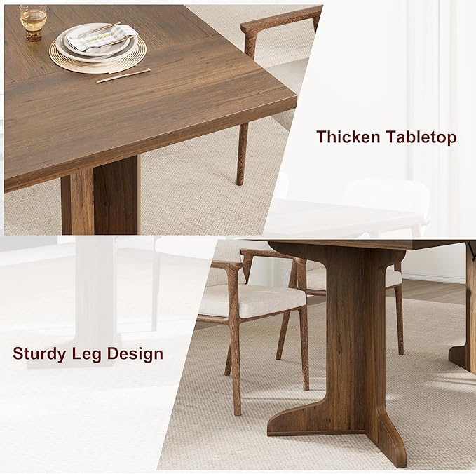 71" Dining Table for 6 to 8 People, Modern Dinner Table - Image 6