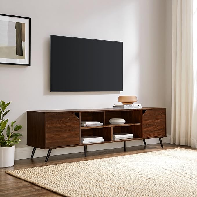 Walker Edison Nora Modern Minimal Open-Shelf TV Stand - Image 2