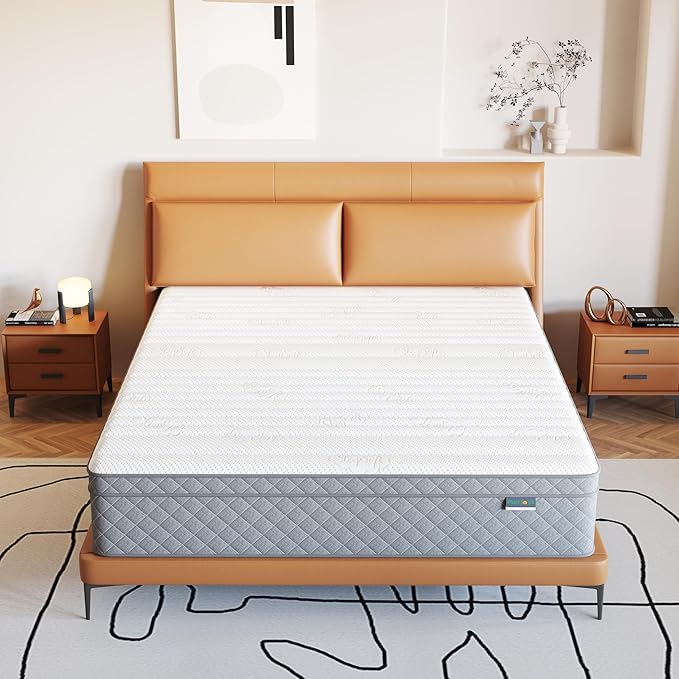 Firm Full Mattress, 12 Inch Cooling-Gel Memory Foam and Pocket Spring Hybrid - Image 4