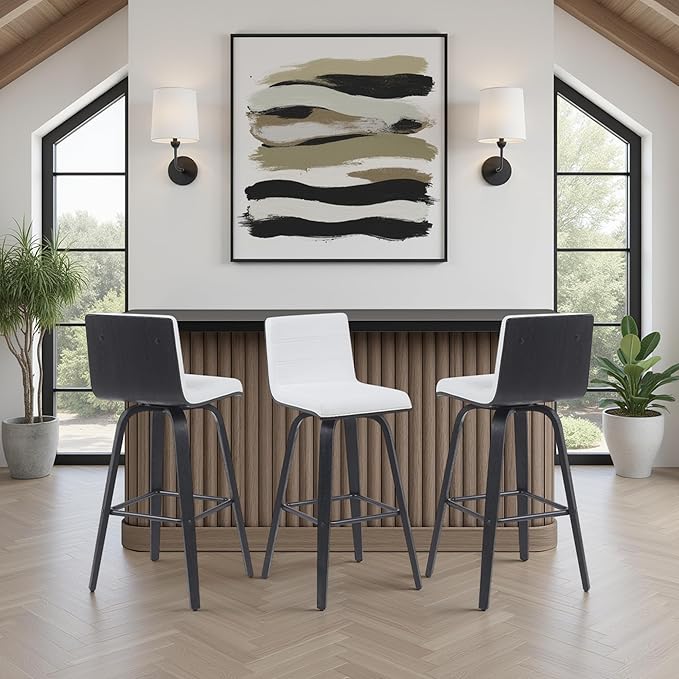 Armen Living Vienna Modern Swivel 30" Bar Height Barstool by ArmenLiving