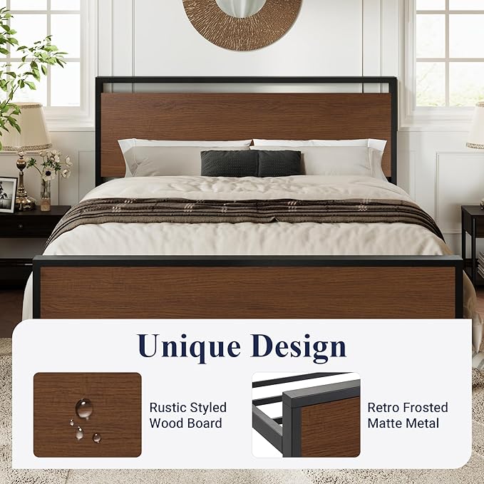 Allewie Full Size Platform Bed Frame - Image 4
