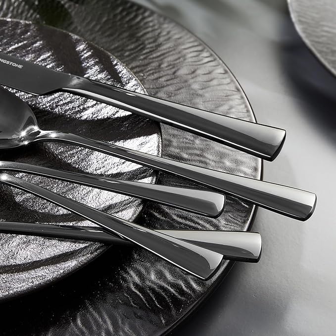KINGSTONE Silverware Set for 8, 40-Piece Forged 18/10 Stainless Steel Flatware - Image 3