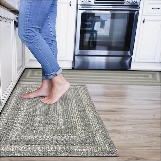 Grey Cloud Jute Braided Rug Runner, 22x72 Rectangle by Homespice