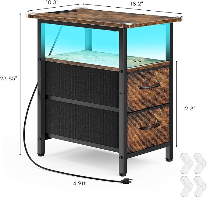 Vagusicc Set of 2 Nightstand - Image 3