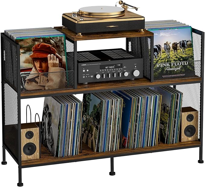 Large Vintage Record Player Table by Sonyabecca