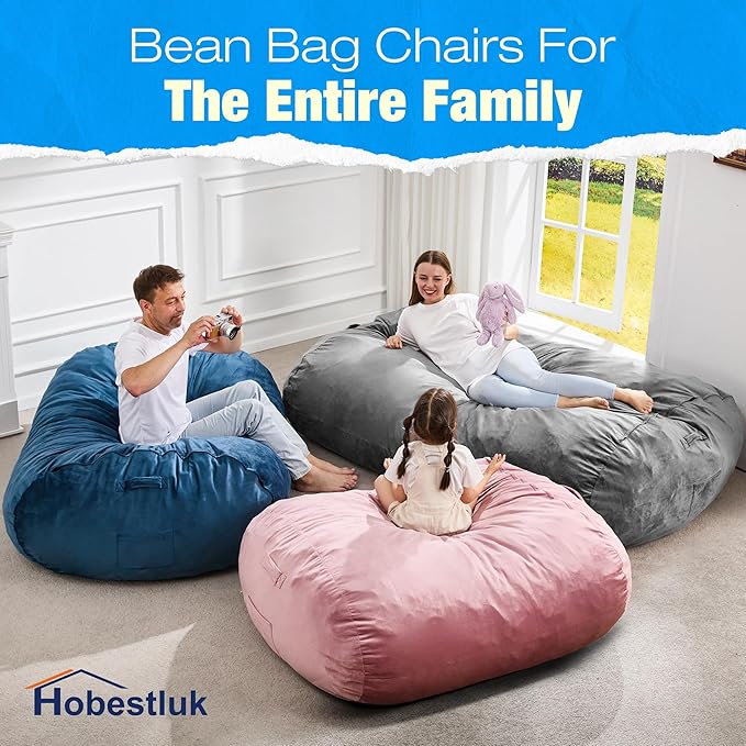 Hobestluk 4FT Bean Bag Chair Large Beanbag - Image 8