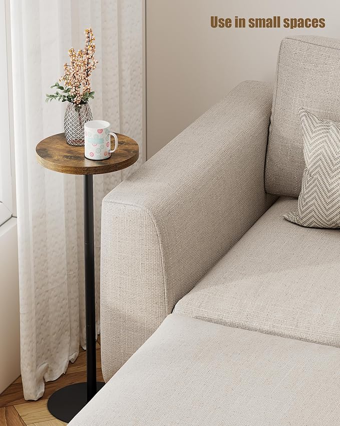 TUTOTAK Tall Round Side Table, Small End Table, Beside Table, Drink Table - Image 8