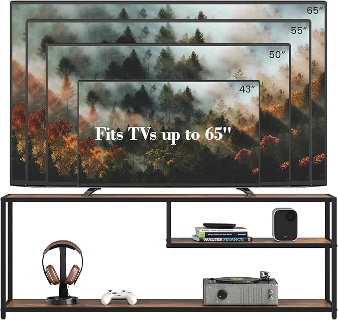 TECHMILLY Modern TV Stand for 65" TV, TV Table - Image 3