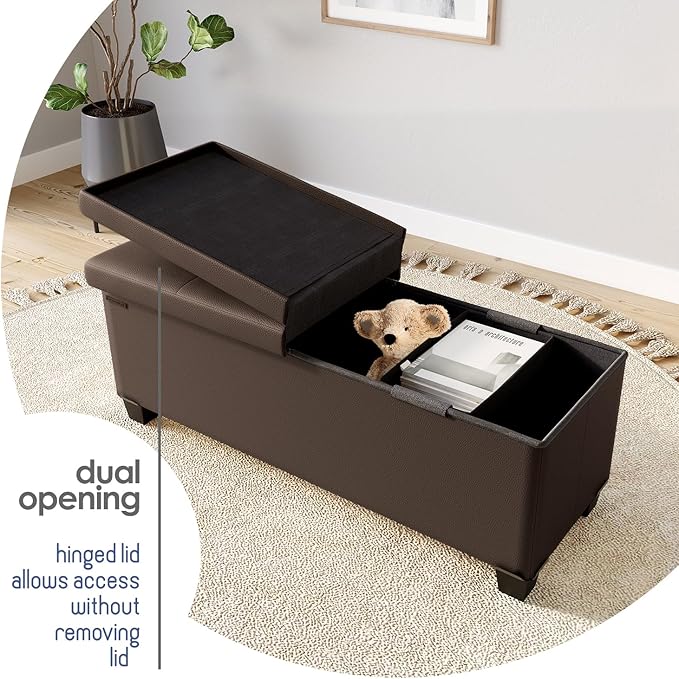 STORAGEBUD Storage Ottoman Bench - Image 8