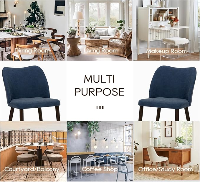 COLAMY Upholstered Dining Chairs Set of 4, Modern PU Leather Dining Room - Image 7