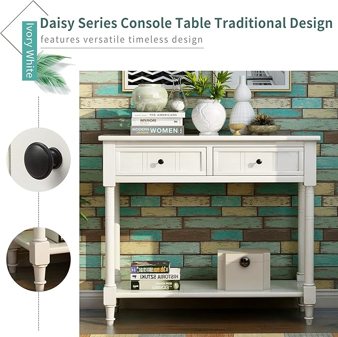 Merax Classic Wood Narrow Console Table - Image 3