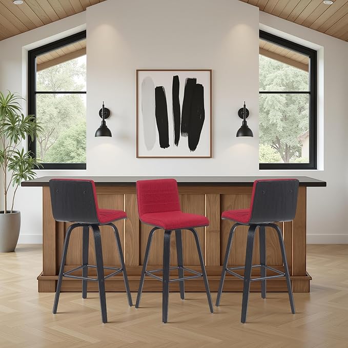 Vienna Modern Swivel Bar Height Stool by ArmenLiving