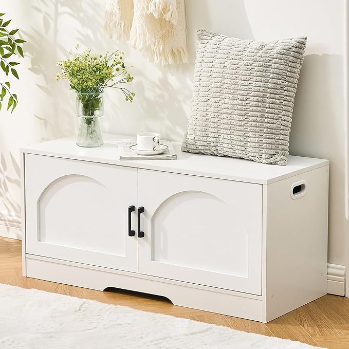 Shoe Bench, Entryway Storage Bench by OAKVIVOElegantLifestyle