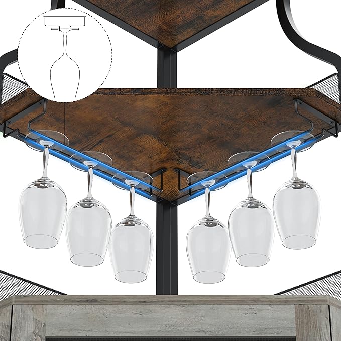 GarveeHome Corner Wine Cabinet - Image 7