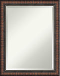 Amanti Art Brown Wall Mirror 28x22 Caleb Brown Rectangle Bathroom Mirror by AmantiArt