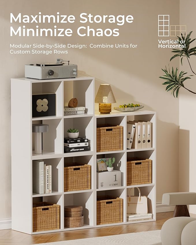 GTPLAYER 8-Cube Storage Organizer, Fits 11" Bins, Vertical or Horizontal Use - Image 7