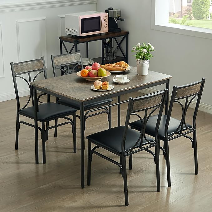 VECELO Kitchen Dining Room Table Set - Image 2