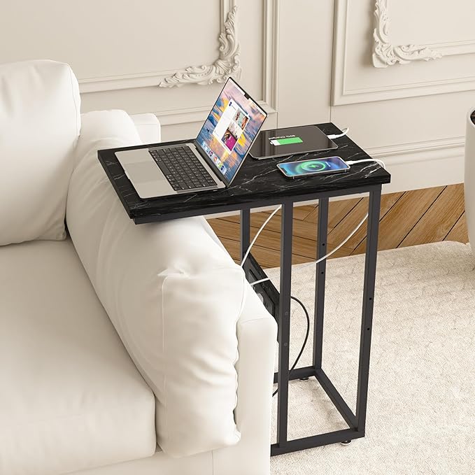 VECELO C Shaped End Side Table - Image 6