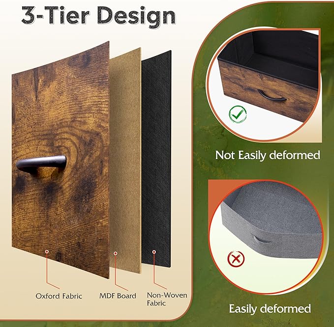 WLIVE 9-Drawer Dresser, Fabric Storage Tower - Image 5