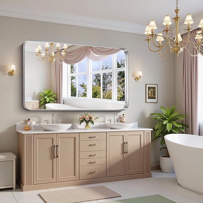 FORBATH 60x36 Inch Large Bathroom Mirror - Image 3