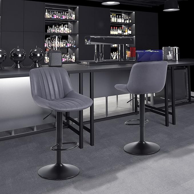 Bar Stools Set of 4, Swivel Counter Height Barstools - Image 2
