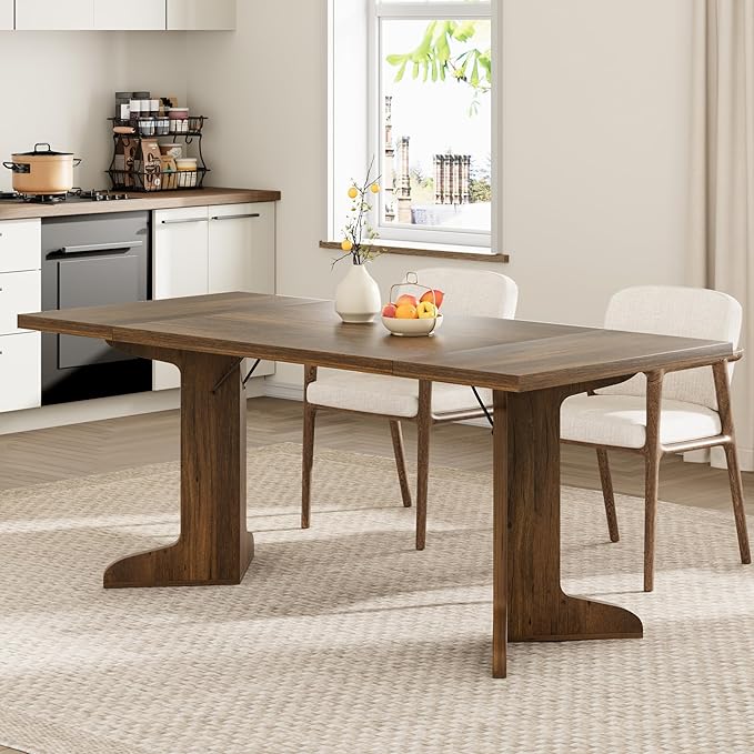 71" Dining Table for 6 to 8 People, Modern Dinner Table by GarveeHome