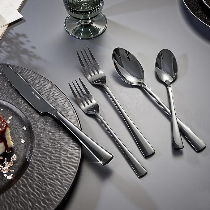 KINGSTONE Silverware Set for 8, 40-Piece Forged 18/10 Stainless Steel Flatware - Image 4