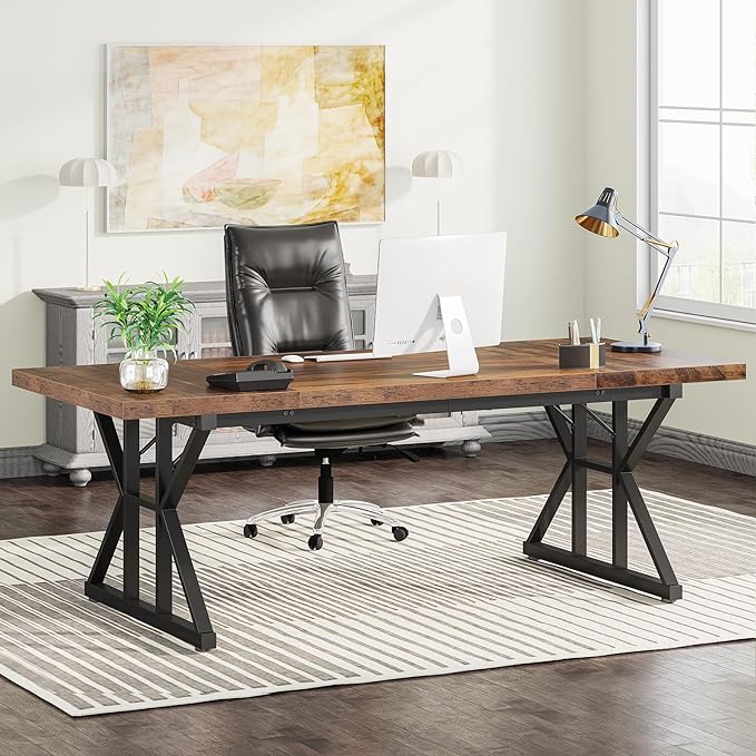Tribesigns 70.8-Inch Executive Desk, Large Computer Office Desk Workstation by Tribesigns