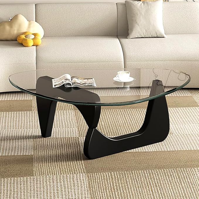 Modern Glass Coffee Table for Living Room, Mid Century Small Coffee Tables by Unknown