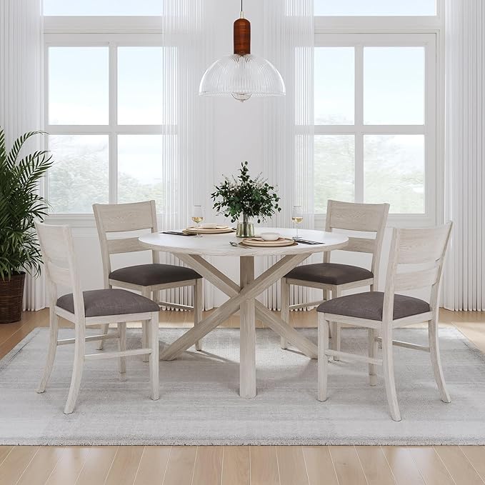 Peatuk Solid Wood Dining Chair Set of 2, Part of Dining Table Set, Mix and - Image 7