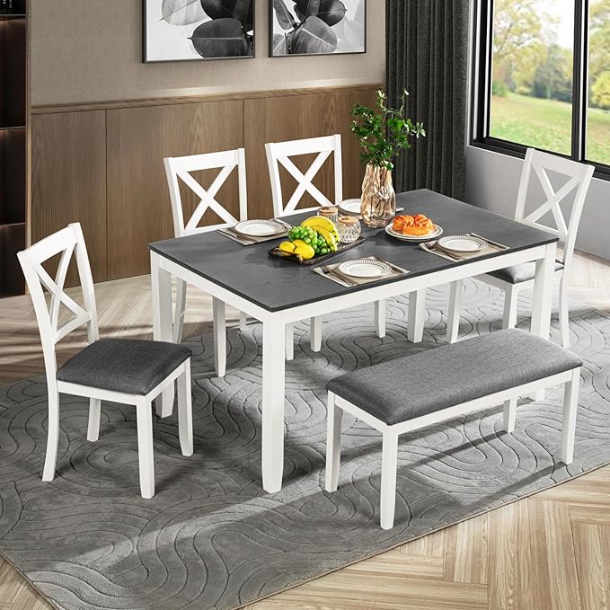KEIKI 6-Piece Standard Height Dining Table Set - Image 2