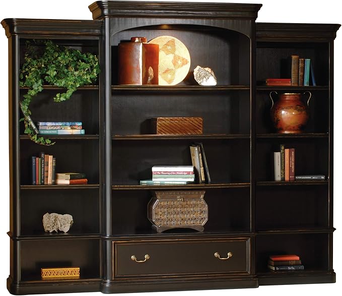 Hekman Furniture Louis Philippe Executive Center Bookcase – Tall Illuminated - Image 4