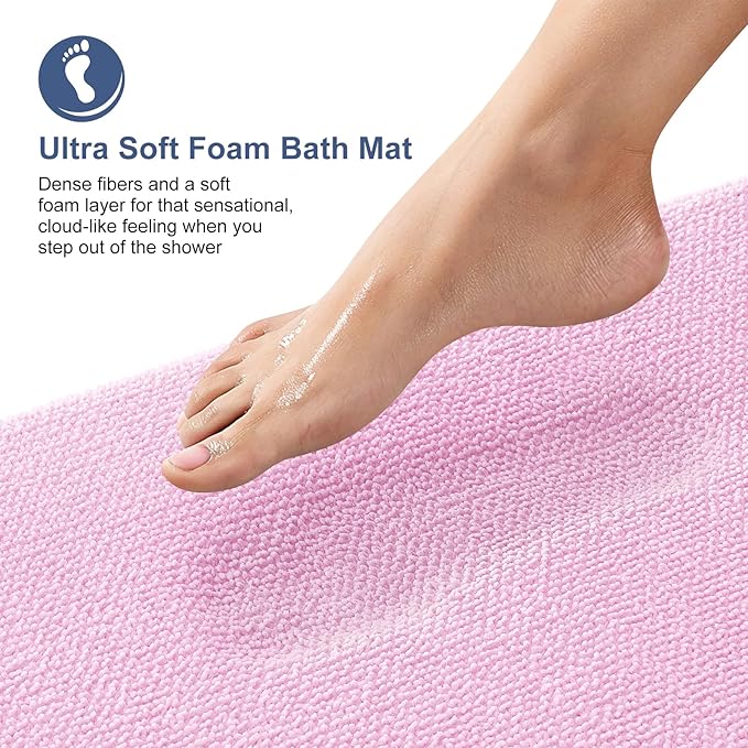 OLANLY Thick Memory Foam Bath Mat Rug 30x20, Extra Soft Absorbent Bathroom Rug - Image 2