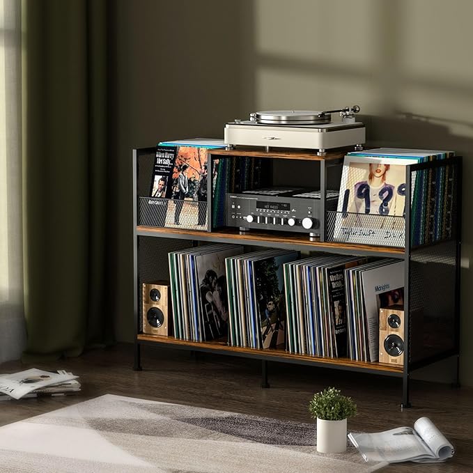 Large Vintage Record Player Table - Image 5