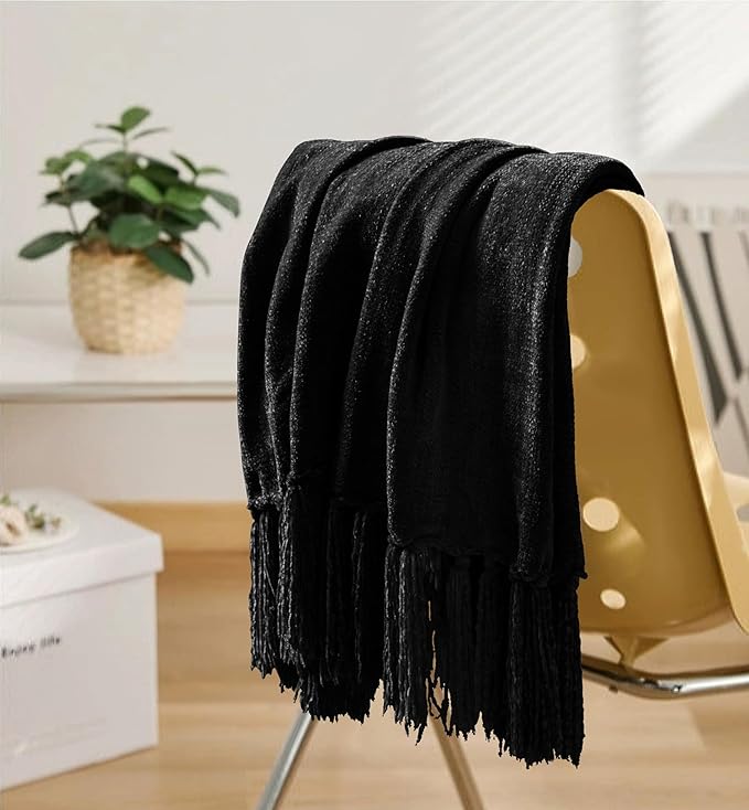 Chenille Throw Blanket for Couch 50"X 60", Soft Cozy Throws - Image 3