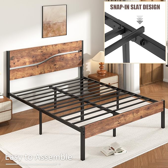 VECELO Full Size Bed Frame - Image 4