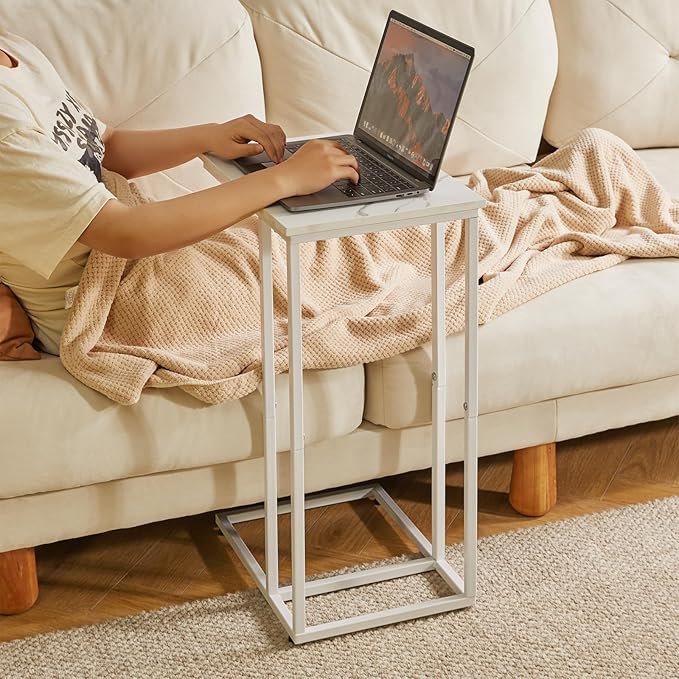 C Shaped End Table Set of 2, Small Side Table - Image 2