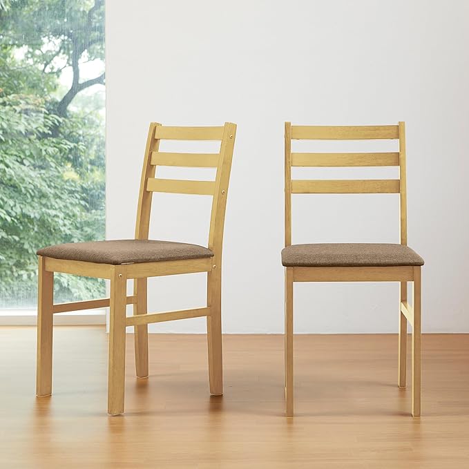 Livinia Seattle Modern Farmhouse Kitchen Dining Room Chair Set of 2, Solid Wood - Image 2