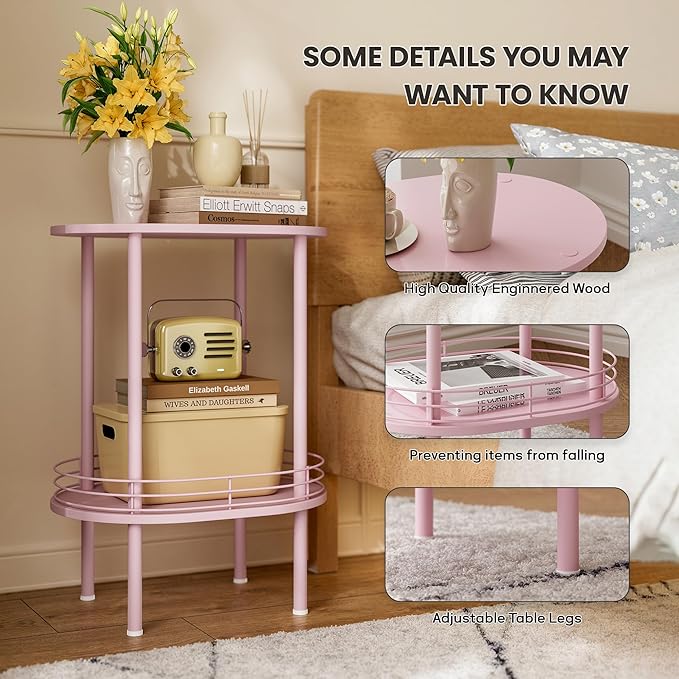 Small Round Side Table, Bedside Table - Image 4