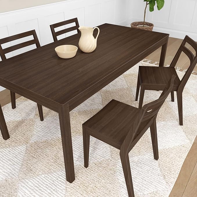Grain & Grove Davie Dining Room Chairs Set of 4, Solid Wood Modern Kitchen Chair - Image 2