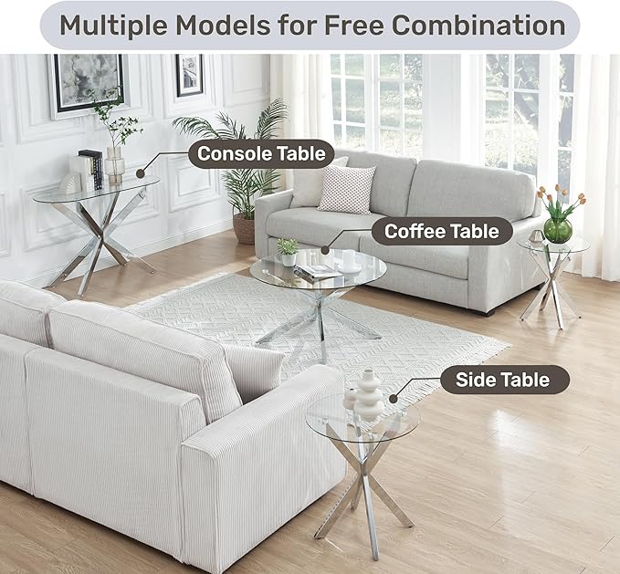 Modern Glass Oval Console Table, Entryway Hallway Narrow Sofa Table, Entrance - Image 6
