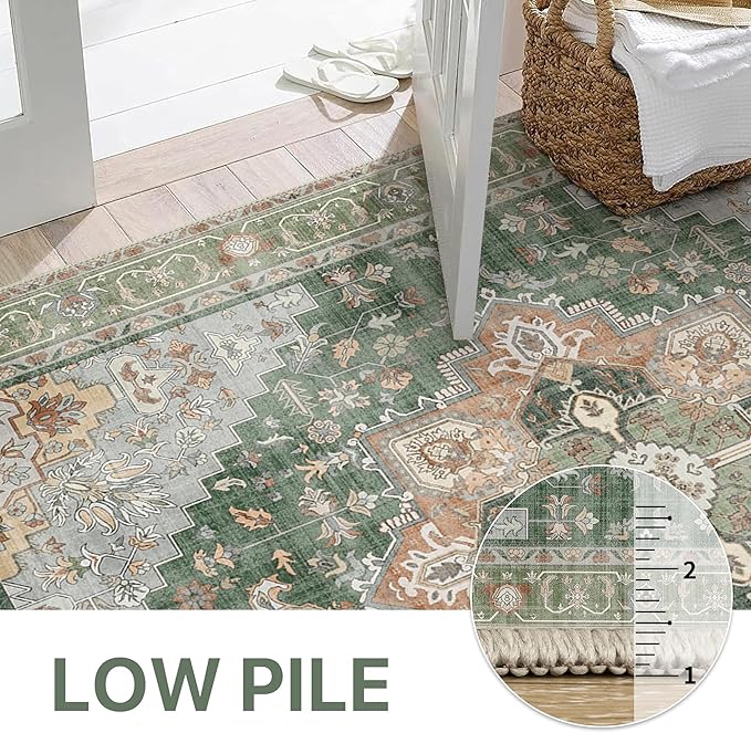 GENIMO 2x5 Runner Rugs for Hallway, Machine Washable Non Slip Vintage Rugs - Image 5